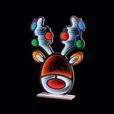 Premier Infinity Lighting Premier Christmas 60cm Standing Stag Head with Baubles Infinity Mirror